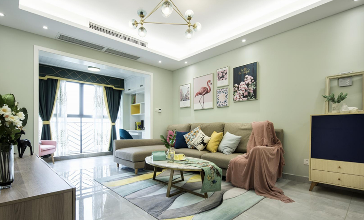 武漢裝修公司沙發背景墻