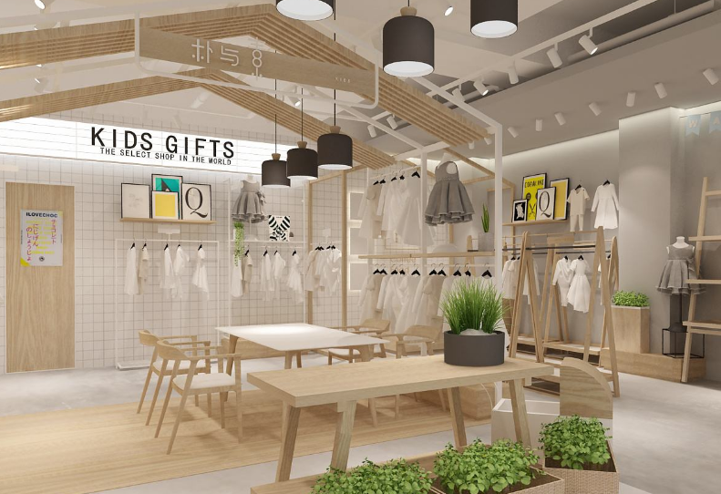 個性化童裝店裝修