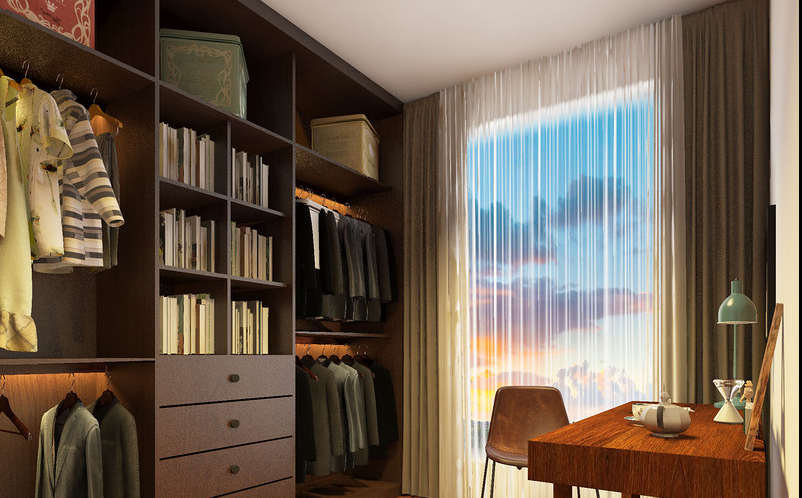 衣帽間裝修樣板間效果圖