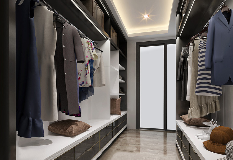 衣帽間裝修樣板間效果圖